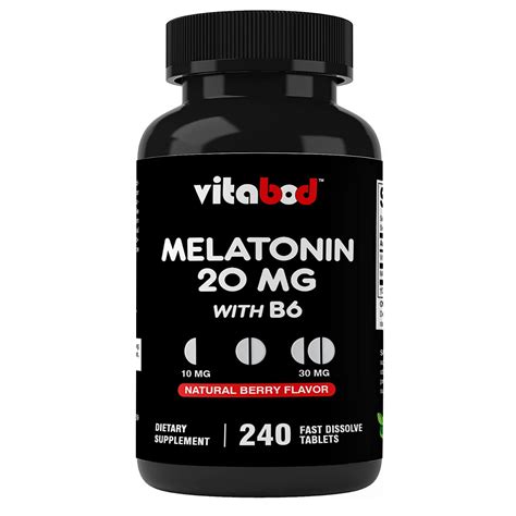 Melatonina 20 Mg Con Vitamina B6 5 Mg 240 Tabletas Sublinguales Sin Gm Bexo Perú