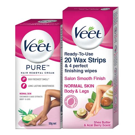 Buy Veet Hair Removal Cream Normal Skin 50 Gm And Full Body Waxing Kit