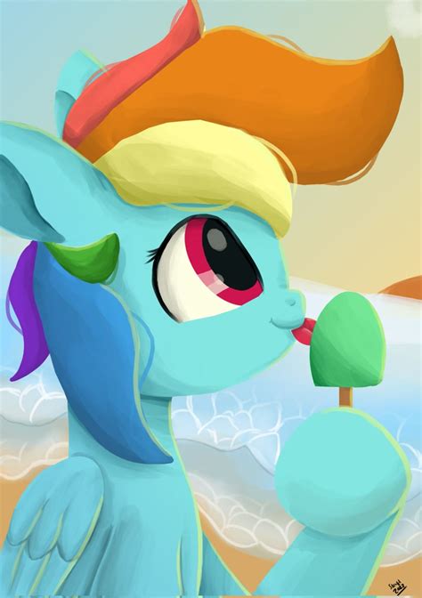 Safe Artist Skylinepony Rainbow Dash Pegasus Pony Food