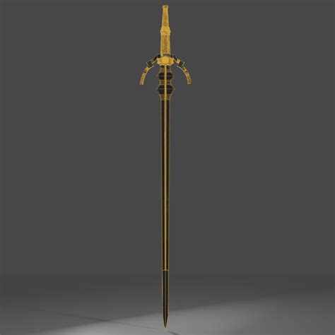 Witcher Silver Sword 3d Model Turbosquid 2014364