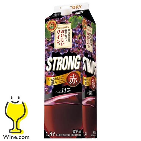 ワイン 赤ワイン Wine 18lパック サントリー 酸化防止剤無添加ワイン ストロング 赤 1800ml×1本『ash