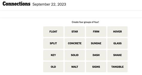 ‘Connections’ Hints and Answers for Friday, September 22 - Parade