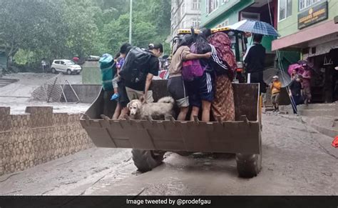 In Pics: Flash Floods In Sikkim After Cloudburst, Parts Of National ...