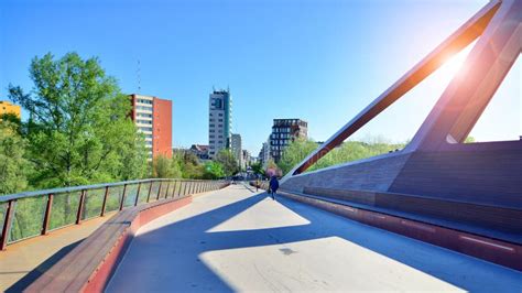 Bridge Over The Vistula River Intended Only For Pedestrians And