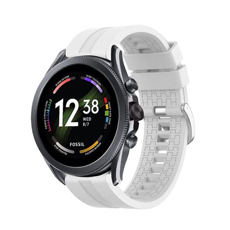 Fossil Gen Mm Extreme Silikonarmband Wei Smartwatcharmbaender De