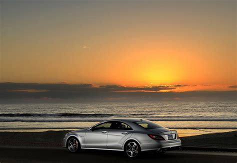 HD Wallpaper Amg Cls63 Mercedes Benz Us Car Sky Sunset Mode