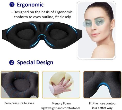 Sleep Eye Mask For Men Women 3d Contoured Cup Sleeping Mask