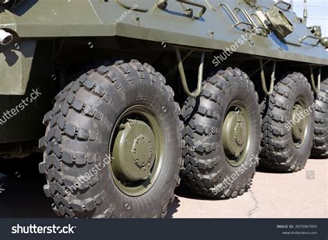 Large Wheels Combat Wheeled Amphibious Armored Stock Photo