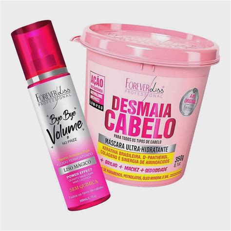 Desmaia Cabelo Forever Liss Máscara Hidratante 350g Spray Bye Bye