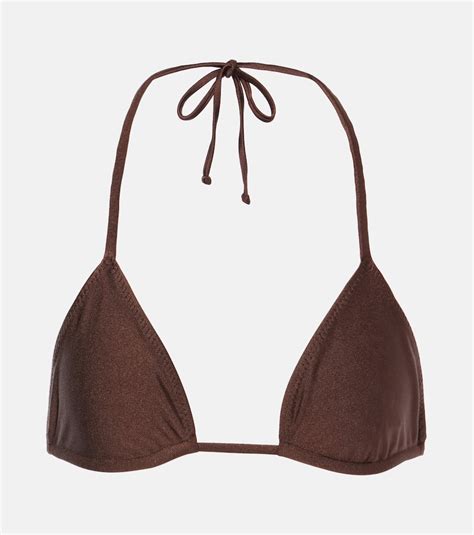 Same Triangle Bikini Top In Brown ModeSens