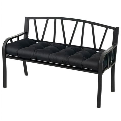 GVN Tufted Bench Cushion Polyester Rectangular Cushion Black - Walmart.com