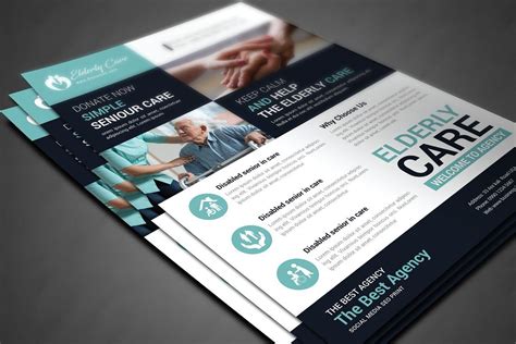 Elderly Care Flyer Template Flyer Template Flyer Templates