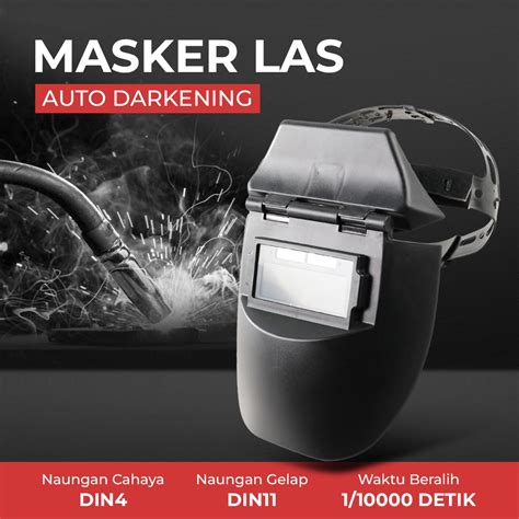 Jual Helm Las Helm Las Otomatis Auto Darkening Solar Welding Helmet