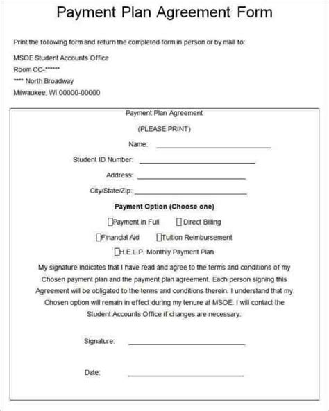 Payment Agreement Template Free