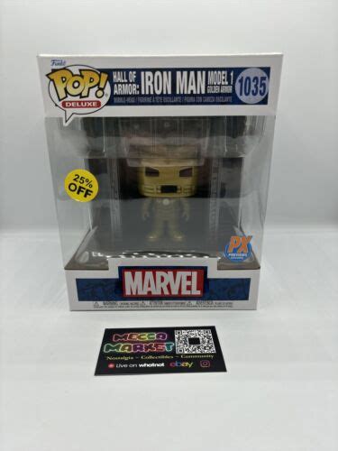 Funko Pop Deluxe Marvel Hall Of Armor Iron Man Model Golden