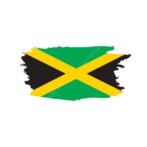 Jamaica Flagvector Illustration Vector Art Shiny Vector Vector Art