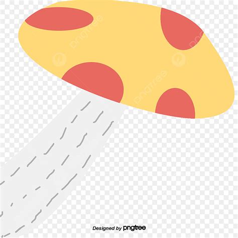 Mushroom Cartoon PNG Picture, Yellow Cartoon Point Mushroom, Cartoon ...