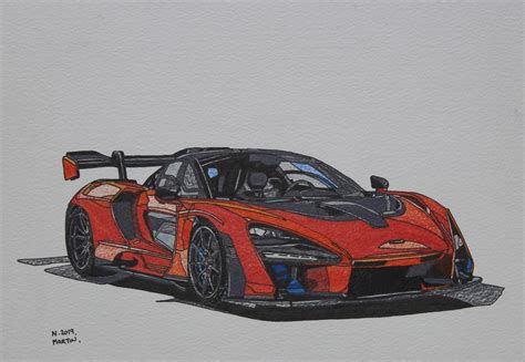 Mclaren Senna Drawing Original A4 Size Hand-drawn Drawing - Etsy