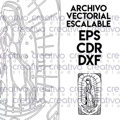 Vector Virgen Guadalupe Corte Laser Mdf Vinil Dxf Cdr Eps En Venta En