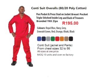 Premium Conti Suit Overalls With Ykk Zips Poly Cotton Taurus