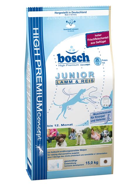 БОШ Корм для щенков всех пород (Bosch Junior), Ягненок с Рисом, уп. 15 ...