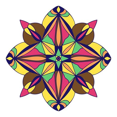 Mandala Redondo Ornamento Decorativo Elemento Aislado Vector Premium