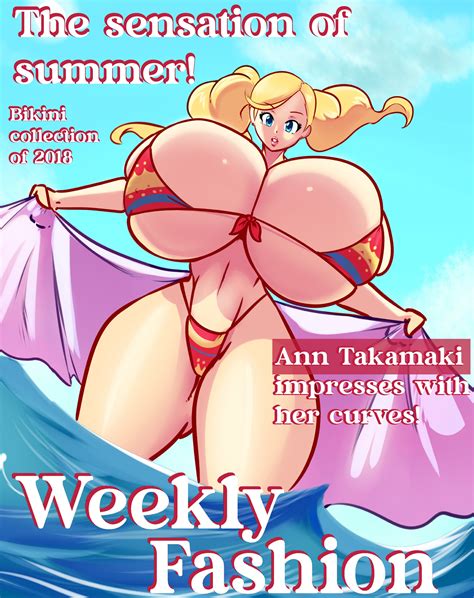 Rule 34 2023 Ann Takamaki Atlus Beach Bikini Bikini Top Breasts Bigger Than Head Hourglass