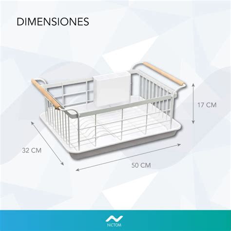 Secaplatos Escurre Platos Nictom Ep Blanco Acero Pintado Bandeja