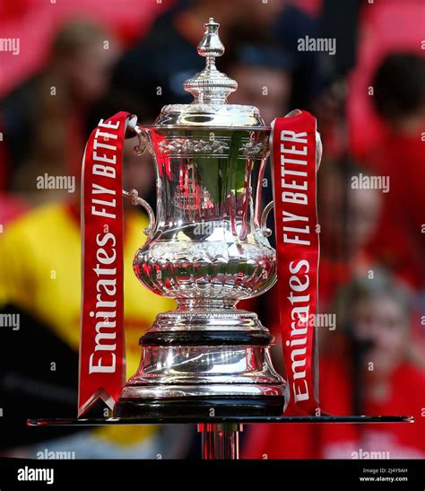 LONDON, ENGLAND - APRIL 16:FA Cup Trophy before kick off during FA Cup Semi-Final between ...