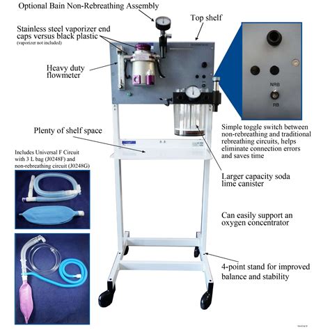 Top Line Anesthesia Machine Oxygen Concentrator Set Up Vet Supplies