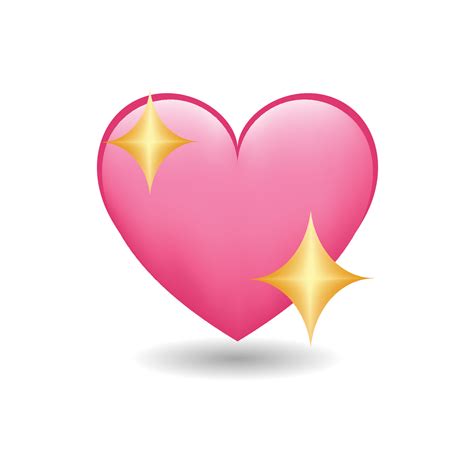 Sparkling Heart Love Emoji Icon Object Symbol Gradient Vector Art