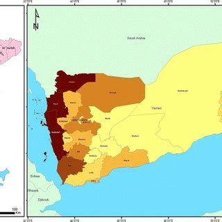 A geographic map showing study area (Hodeidah and Al-Mahwit... | Download Scientific Diagram