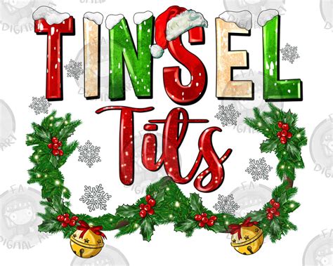 Tinsel Tits Png Sublimation Design Merry Christmas Png Happy New Year Png Funny Christmas Png