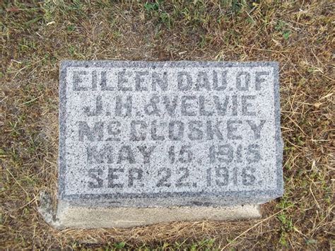 Eileen Mccloskey 1915 1916 Memorial Find A Grave