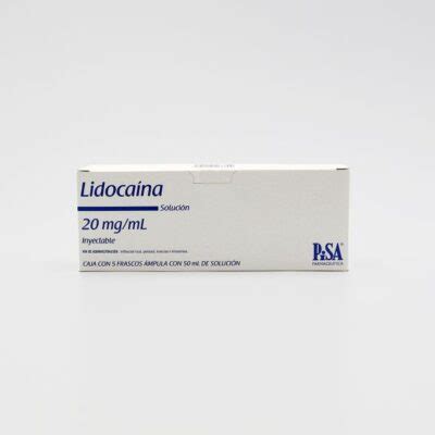 LIDOCAÍNA Frasco 20 mg ml PiSA