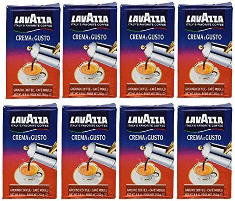 Lavazza Crema E Gusto Ground Coffee Italian 8 8 Ounce Bricks Pack