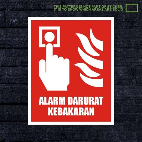 Jual Wskpc076 Sticker K3 Safety Sign Warning Sign Alarm Darurat