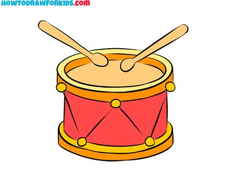 How to Draw a Drum - Easy Drawing Tutorial For Kids