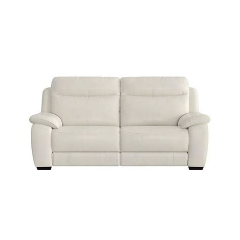 Starlight Express 3 Seater Leather Power Recliner Sofa White World