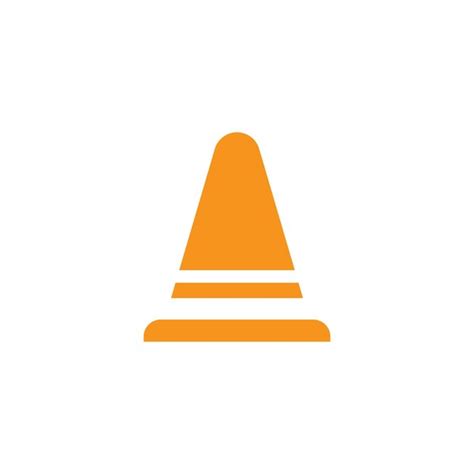 Premium Vector Traffic Cone Road Cone Icon Flat Design