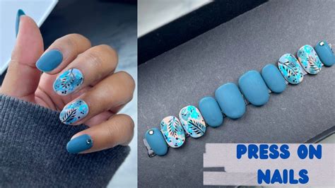 Complete Press On Nails Tutorial Gel Nails Fall Design How To Make