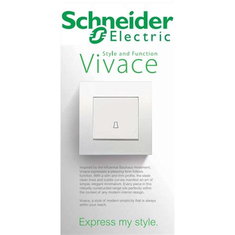 Sg Seller Schneider Electric 10a Bell Press Switch With Bell Icon 250v Vivace Switch White