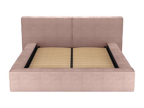 Bed Met Opbergruimte X Cm Van Roze Ribfluweel Timano