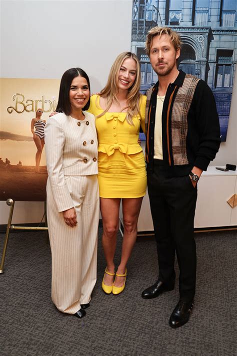 America Ferrera Margot Robbie And Ryan Gosling Promote The Barbie