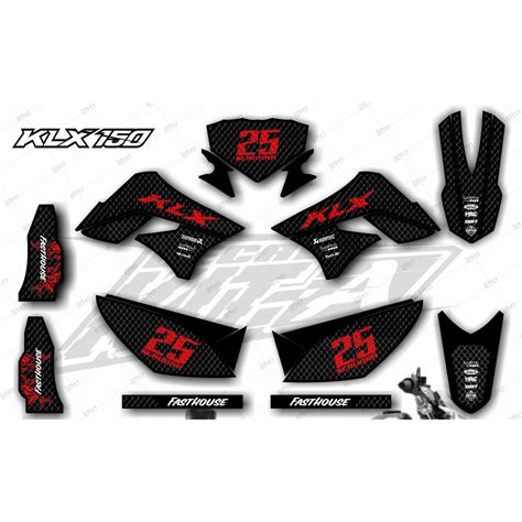 Jual Decal Sticker Klx 150 S Hitam Full Body Shopee Indonesia