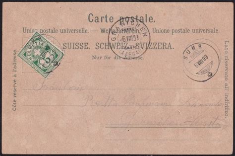 Schweiz Lithographie 1899 Gruss Aus Suhr Briefmarken World