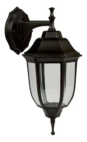 Lampara De Exterior Sobreponer Muro Decorativa 26 W Color Negro