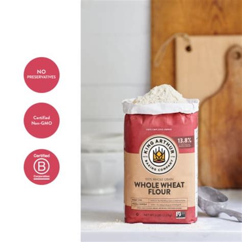 King Arthur Flour Whole Wheat Flour 5 Lb Food 4 Less