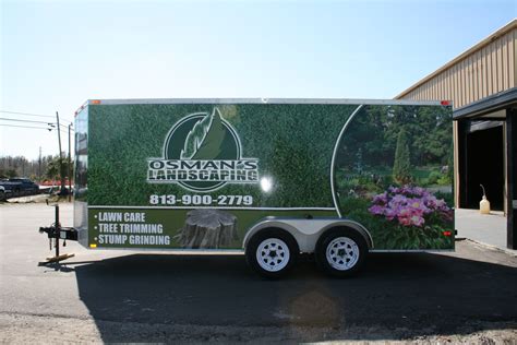 Osmans Landscaping Trailer Wrap Lawn Care Business Business Logos