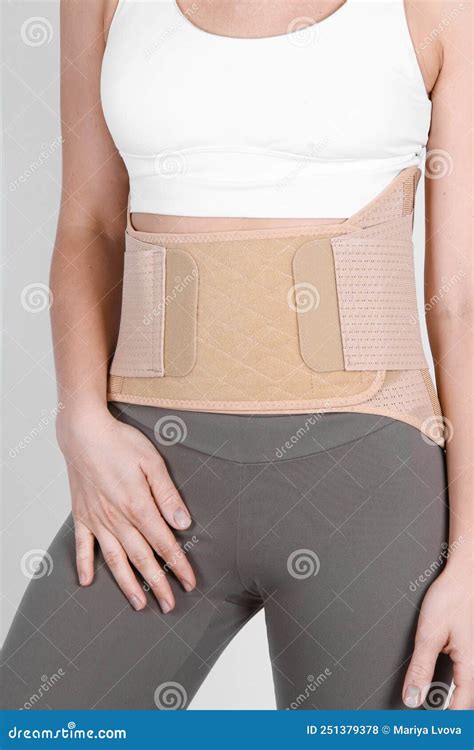 Orthopedic Lumbar Corset On The Human Body Back Brace Waist Support